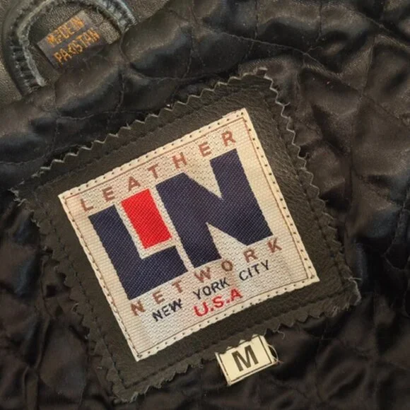 Lin New YorkNetwork motorcycleleather jacket, women, black size S/M 8